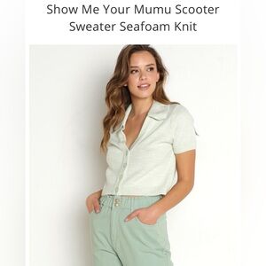 Show Me Your MuMu | Scooter Sweater Seafoam Green Knit Top